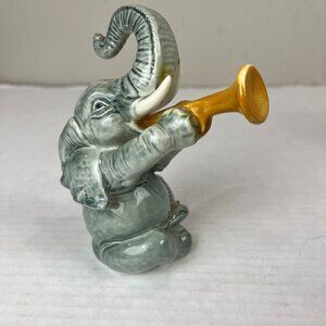 Small Goebel Grey Elephant w/trumpet figurine